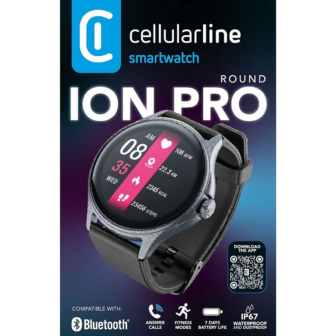 CELLULARLINE Ion Pro Konuşma Özellikli Yuvarlak IP67 Akıllı Saat - 2