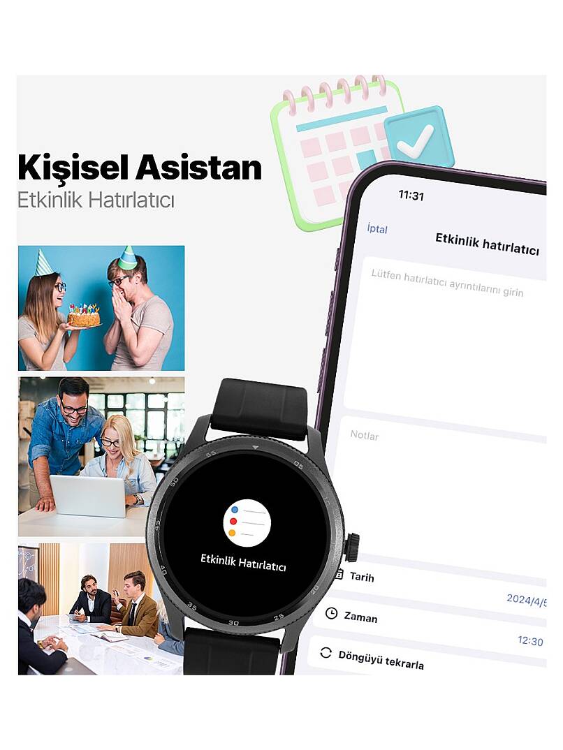 Ttec Tempus 35MM Tft Ekranlı Yuvarlak Metal Kasa Akıllı Saat - 8