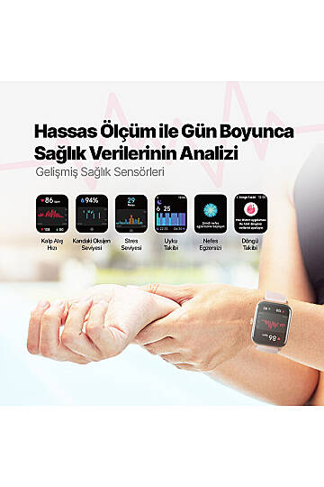 Ttec Tempus 46mm TFT Ekranlı Dikdörtgen Kasa Akıllı Saat - 3